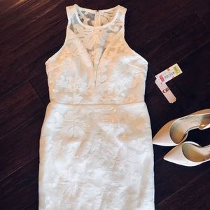 NWT Gianni Bini Mini Dress Ivory Small Lace Sequin